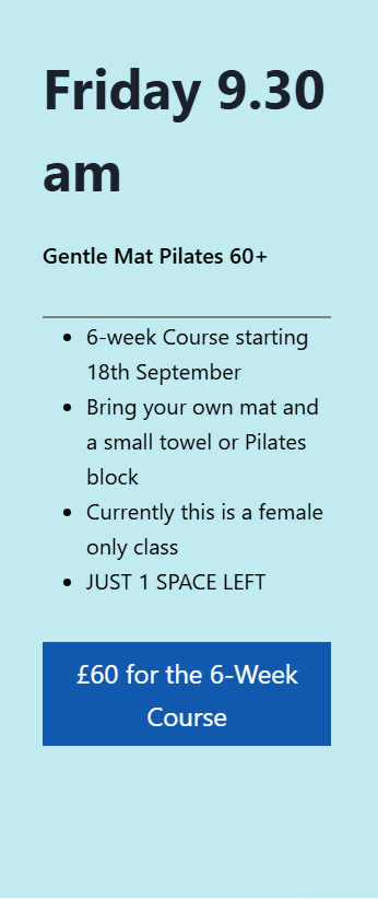 Friday Pilates