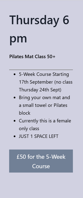 Thursday Pilates